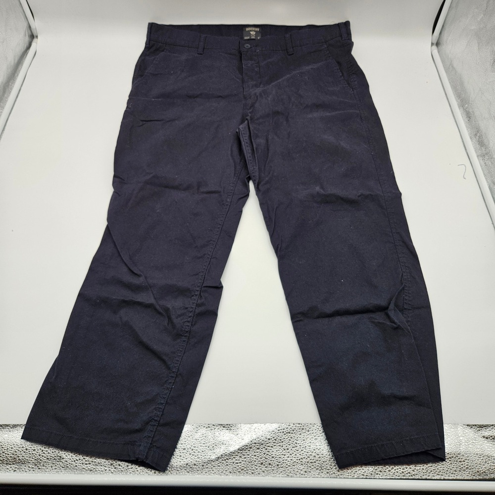Dockers Mens Straight Fit Navy Blue‎ Chinos Pants Size W40 L30